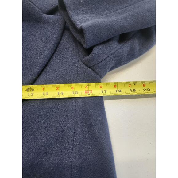 J.Crew Coat Womens Petite P00 Navy Blue Wool Blend Overcoat Gold Button Lagelook - Picture 5 of 13